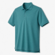 Men's Short Sleeve Performance Polo Teal Cotton Blend