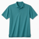Men's Short Sleeve Performance Polo Teal Cotton Blend