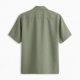 Men's Short Sleeve Washable Linen Camp Shirt in Sage Green Org 70