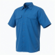 Men's Fishing Shirt Blue Short Sleeve Extra Outdoor
