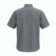 Men's Short Sleeve Cotton Button Up Gray Shirt