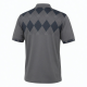 Men's Golf Polo shirt Gray Argyle Diamond Short Sleeve