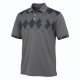 Men's Golf Polo shirt Gray Argyle Diamond Short Sleeve