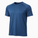 Men's Blue Seamless Activewear Short Sleeve T-shirt