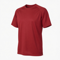 Men's Short Sleeve Active T-Shirt, Red Cherry, 100% polyester