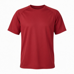 Men's Short Sleeve Active T-Shirt, Red Cherry, 100% polyester
