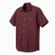 Men's Button Shirt Burgundy Short Sleeve Casual