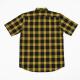 Men's Black and Yellow Check Short Sleeve Shirt