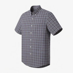 Men's Short Sleeve Button Front Check Shirt
