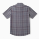 Men's Short Sleeve Button Front Check Shirt