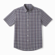 Men's Short Sleeve Button Front Check Shirt