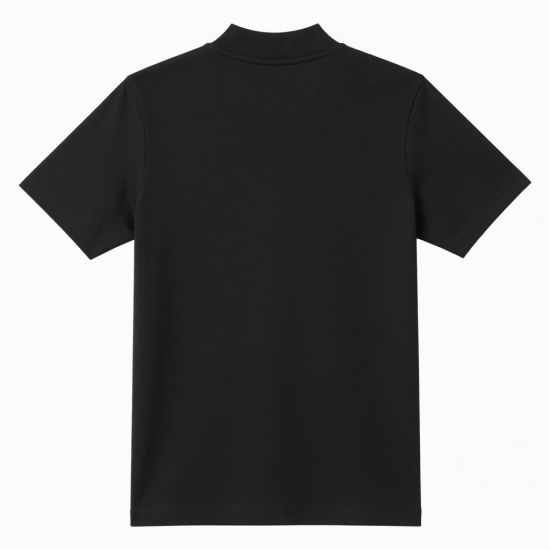 Men's Black Short Sleeve Mock Neck Tee