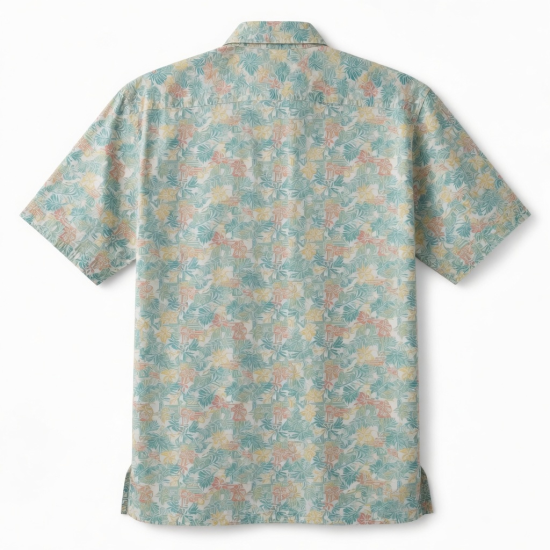 Men's Cabana Short Sleeve Shirt Buttondown Printed