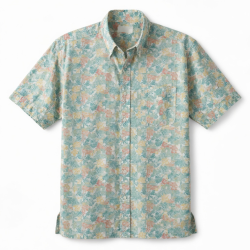 Men's Cabana Short Sleeve Shirt Buttondown Printed