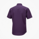 Men's Regular Fit Button Front Short Sleeve Dress Shirt Purple