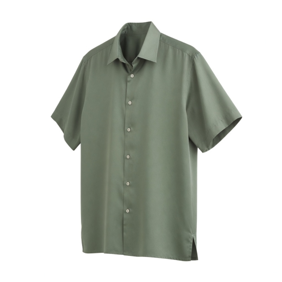 Men's 100% SILK Short Sleeve button up