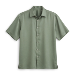 Men's 100% SILK Short Sleeve button up