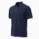Men's Navy Polo Shirt Short Sleeve Collared Solid Knit Button
