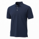 Men's Navy Polo Shirt Short Sleeve Collared Solid Knit Button