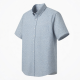 Men's Navy Geometric Button Up Shirt Short Sleeve
