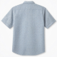 Men's Navy Geometric Button Up Shirt Short Sleeve