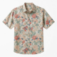 Men's Button-Up Shirt Floral Performance Short Sleeve Collared Shirt