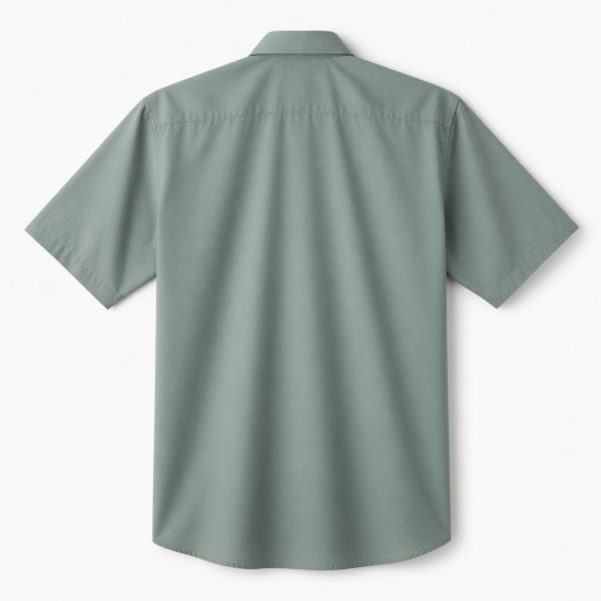 Men's Shirt – Green/Grey Short Sleeve Button Up