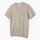 Men's Short Sleeve V-Neck Summer Knit Lightweight