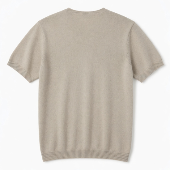 Men's Short Sleeve V-Neck Summer Knit Lightweight