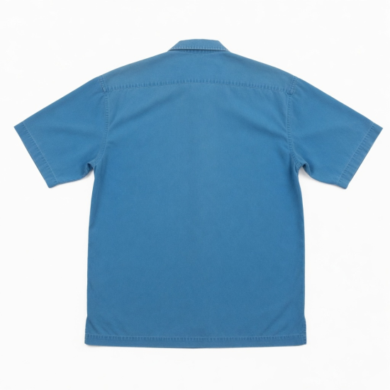 Men's Shirt Blue Short Sleeve Vintage Y2K Surf Outdoor Pocket Tee