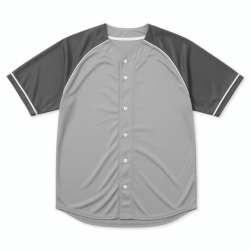 Men's Shirt Gray Short Sleeve Baseball Outdoor Sports
