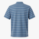 Men's Blue Salt Wash Stripe Short Sleeve Polo Casual Cotton