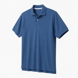 Men's Shop Short Sleeve Polo Shirt Blue collar