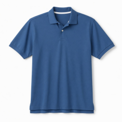 Men's Shop Short Sleeve Polo Shirt Blue collar