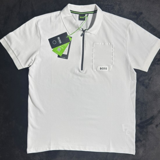 Men's Performance Short Sleeve Collared Polo Shirt - Orange