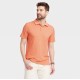 Men's Performance Short Sleeve Collared Polo Shirt - Orange