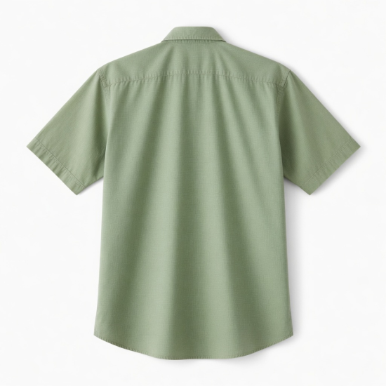 Men's Short Sleeve Button Casual Cotton Shirt - Distinctive Details