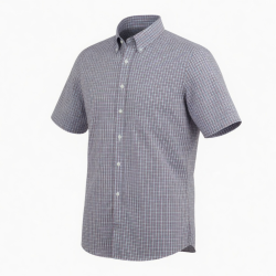 Men's Short Sleeve Check Classic Fit Cotton Shirt