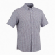 Men's Short Sleeve Check Classic Fit Cotton Shirt