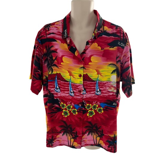 Men's Silk Short Sleeve Button Up Shirt Brown