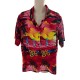 Men's Silk Short Sleeve Button Up Shirt Brown