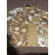 Men's Silk Short Sleeve Button Up Shirt Brown