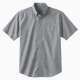 Men's Short Sleeve Button Gray Print Shirt