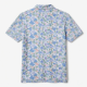 Men's Short Sleeve Polo Shirt Floral Print Logo White