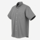 Men's Button Down Shirt 100% Cotton Solid Gray Short Sleeve