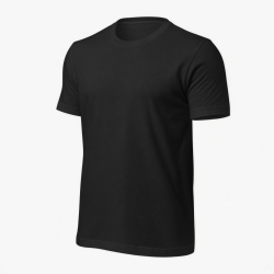 Men's Black Graphic Logo Crew Neck Short Sleeve T-Shirt