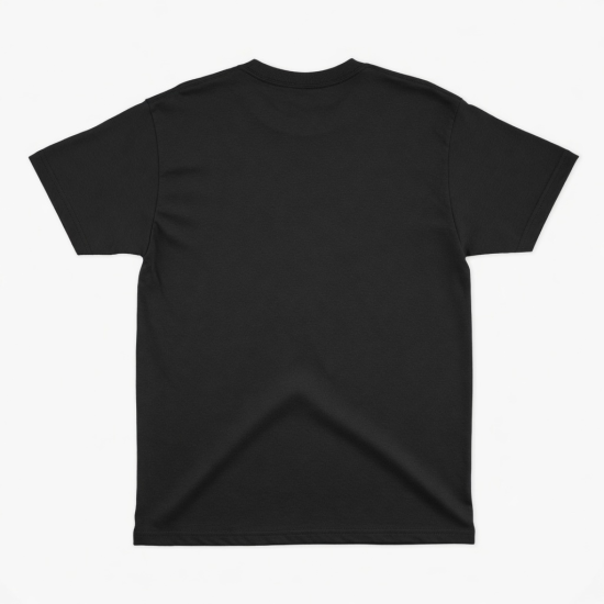 Men's Black Graphic Logo Crew Neck Short Sleeve T-Shirt
