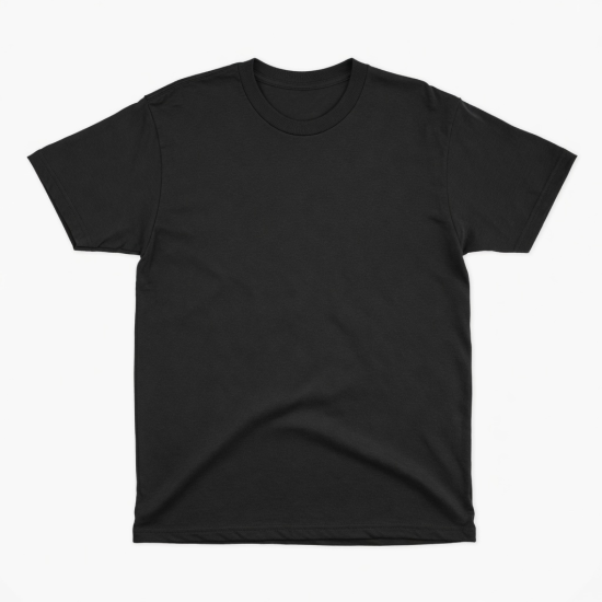 Men's Black Graphic Logo Crew Neck Short Sleeve T-Shirt