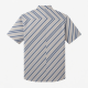 Men's Shirt Short Sleeve Button Down Casual Diagonal Stripes