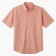 Men's Salmon Gingham Short Sleeve Button-Up Shirt Classic Fit